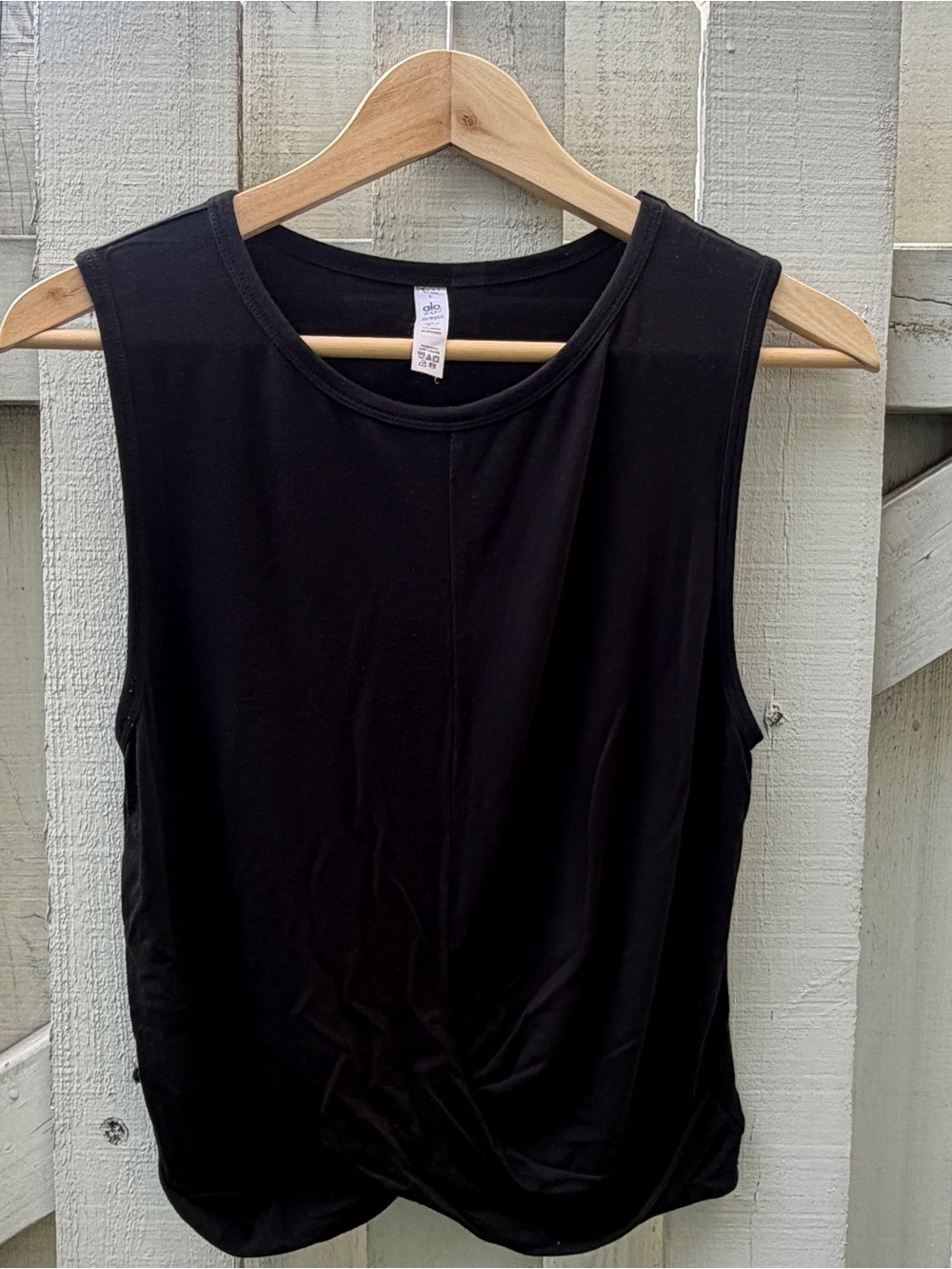 Alo Yoga Black Cover Twist Tank